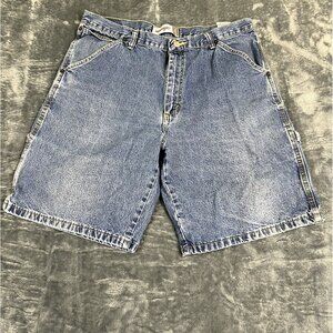 Genuine Wrangler Carpenter Fit Denim Shorts 33 Blue Mens Pre-Owned